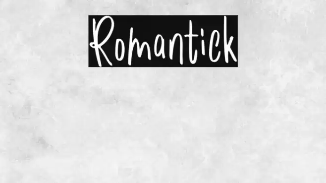 Romantick Font examples