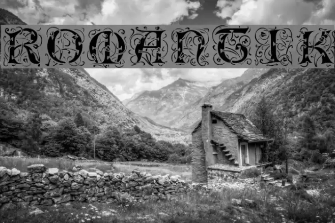 Romantik Font examples