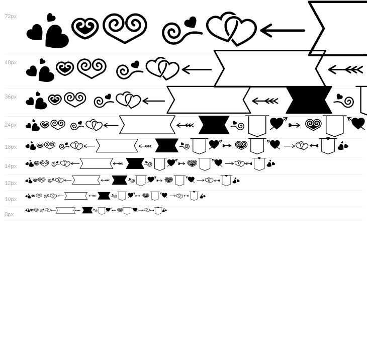 Romantine Dingbat Waterfall