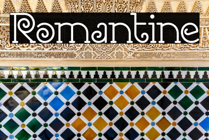 Romantine फ़ॉन्ट examples