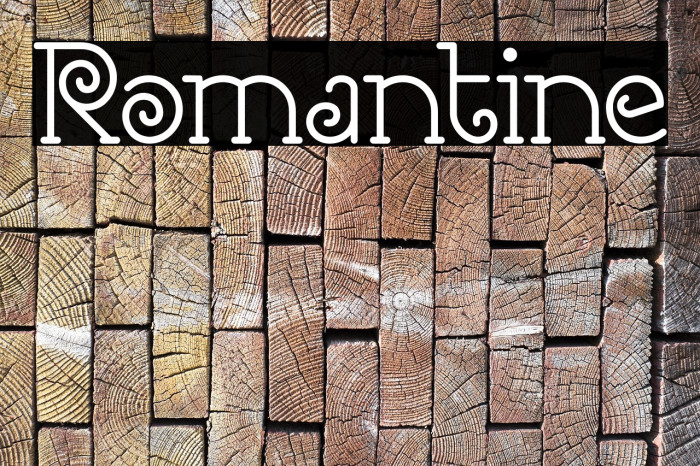Romantine फ़ॉन्ट examples