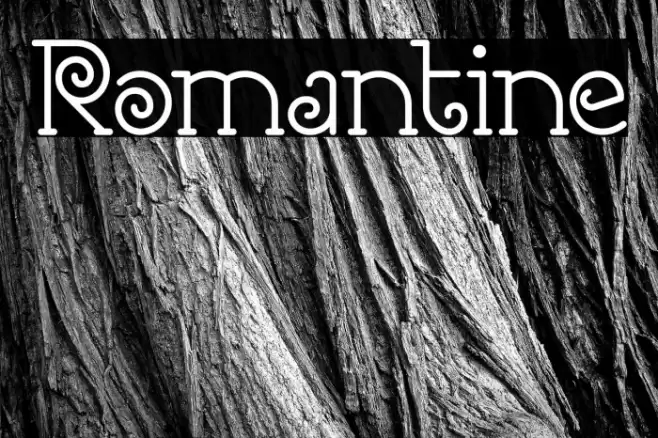 Romantine Font examples