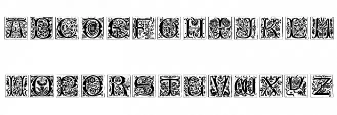 RomantiqueInitials 字体 大写