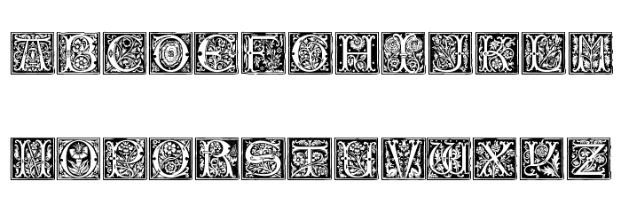 RomantiqueInitials Caratteri MINUSCOLO