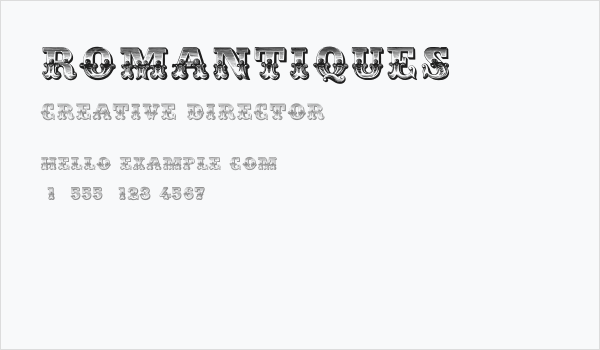 Romantiques Business Card