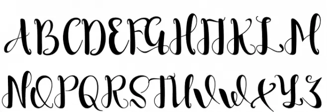 RomantisScript Schriftart Groß