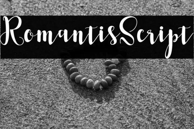 RomantisScript Font examples