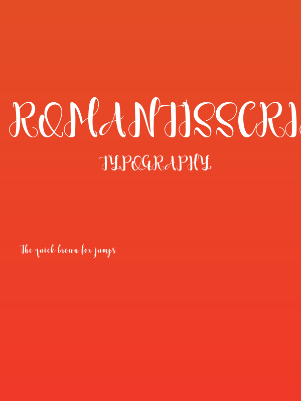 RomantisScript Poster