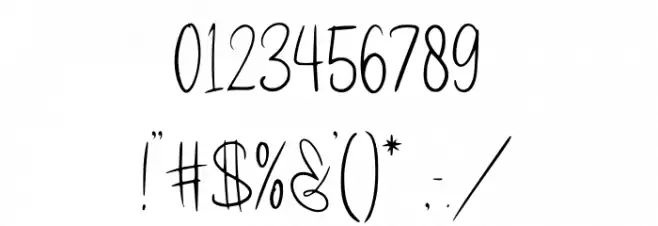 Romantyc Paradise フォント その他の文字