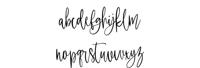 Romantyc Paradise Schriftart Kleinbuchstaben