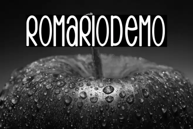 RomarioDemo Font examples