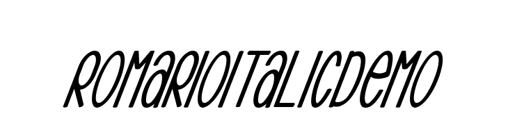 RomarioItalicDemo  Frei Schriftart Herunterladen