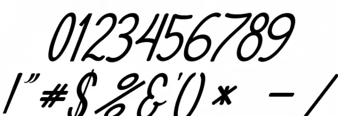 RomarioItalicDemo Font OTHER CHARS