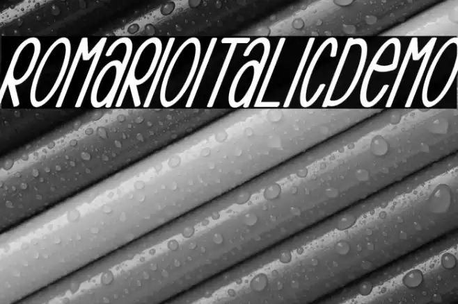 RomarioItalicDemo Font examples