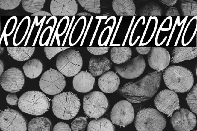 RomarioItalicDemo Font examples