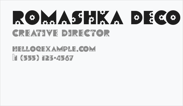 Romashka Deco Business Card