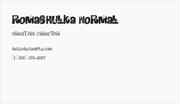Romashulka Normal Business Card