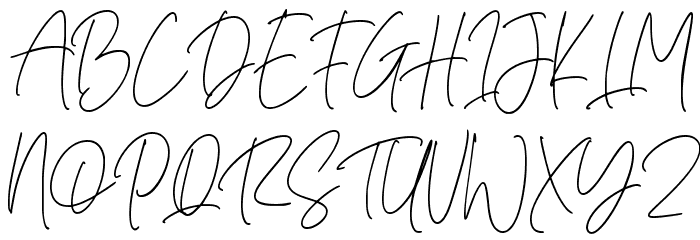 Romatine Signature Font UPPERCASE