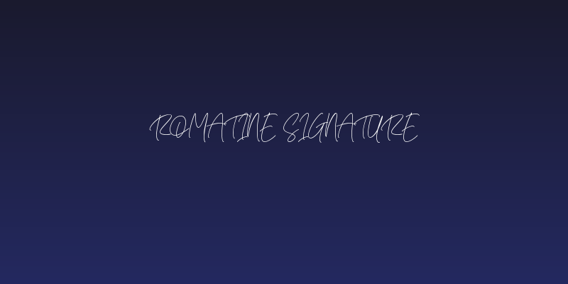 Romatine Signature Social Header