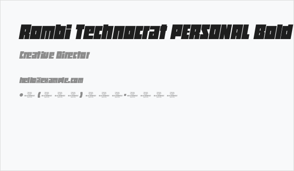 Rombi Technocrat PERSONAL Bold Business Card