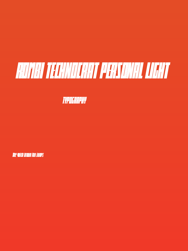 Rombi Technocrat PERSONAL Light Poster
