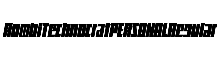 Rombi Technocrat PERSONAL Regular  font caratteri gratis
