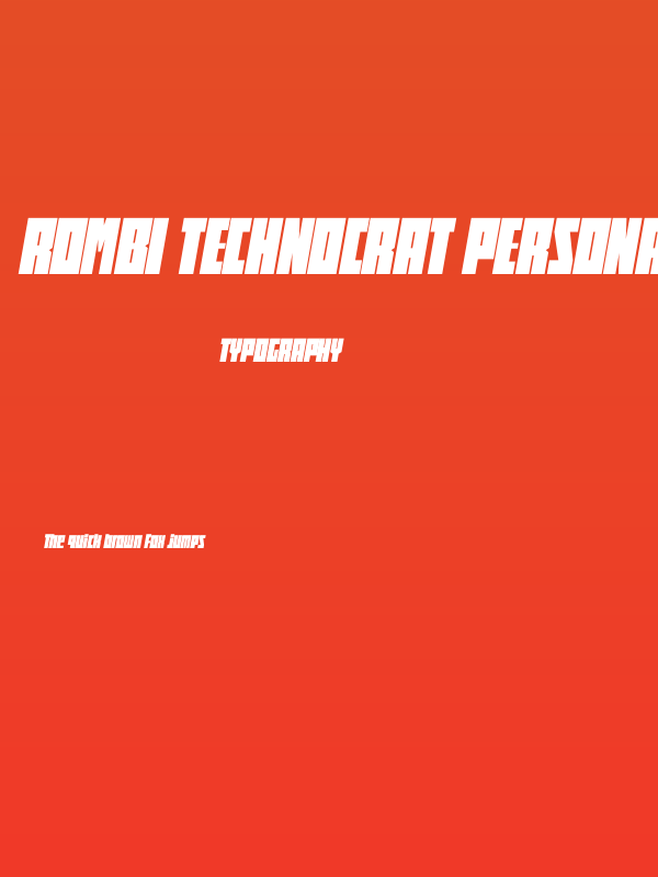 Rombi Technocrat PERSONAL Regular Poster