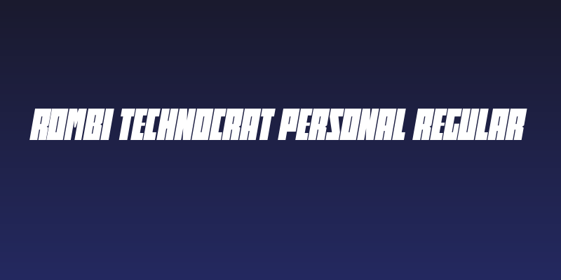 Rombi Technocrat PERSONAL Regular Social Header