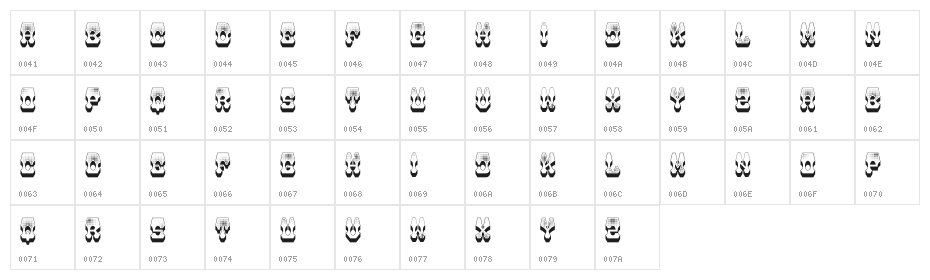 Rome Regular Character Map