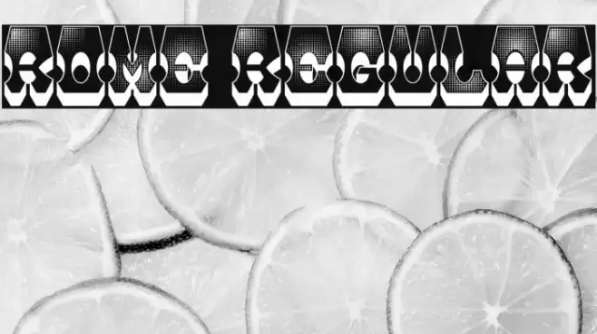 Rome Regular Font examples