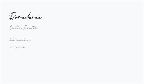 Romedance Business Card