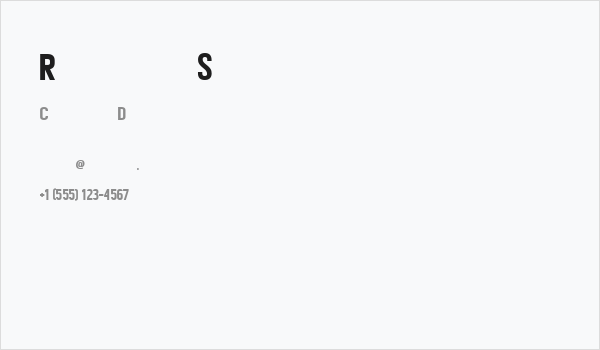 Romedhal Sans Business Card