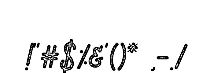 Romedhal Script Stamp Font OTHER CHARS