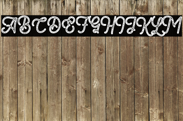 Romedhal Script Stamp Font examples