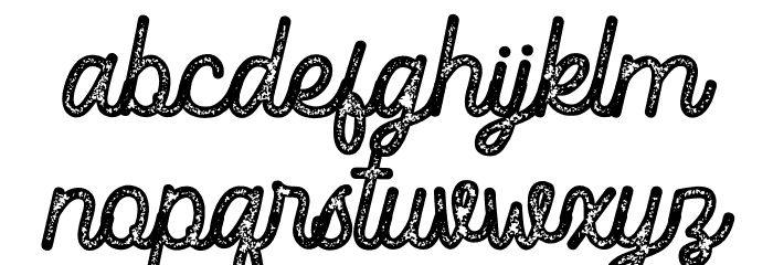 Romedhal Script Stamp Font LOWERCASE