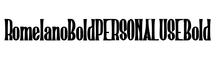 Romelano Bold PERSONAL USE Bold  font caratteri gratis