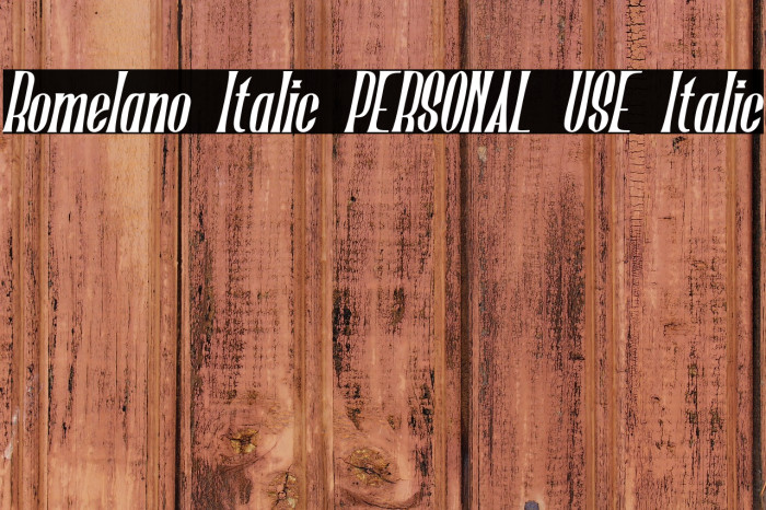 Romelano Italic PERSONAL USE Italic Example 3