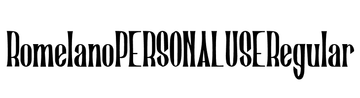Romelano PERSONAL USE Regular  baixar fontes gratis