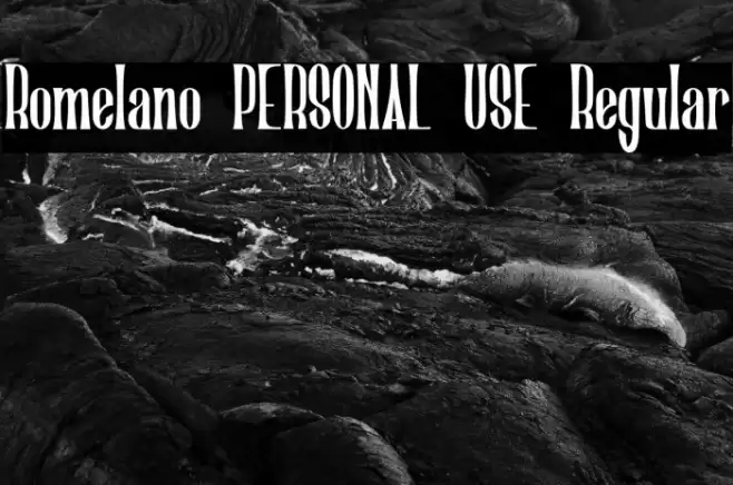 Romelano PERSONAL USE Regular Font examples