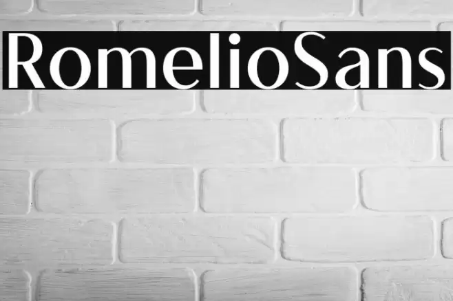RomelioSans Font examples