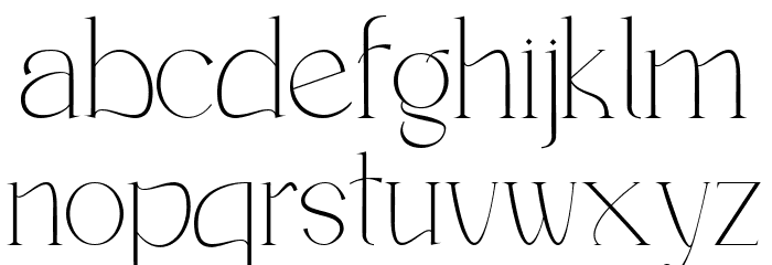 Romentic Font LOWERCASE