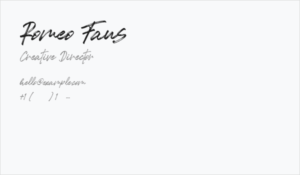 Romeo Fans Business Card