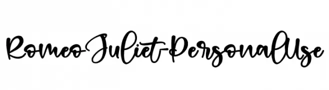 Romeo Juliet - Personal Use  Fuentes Gratis Descargar