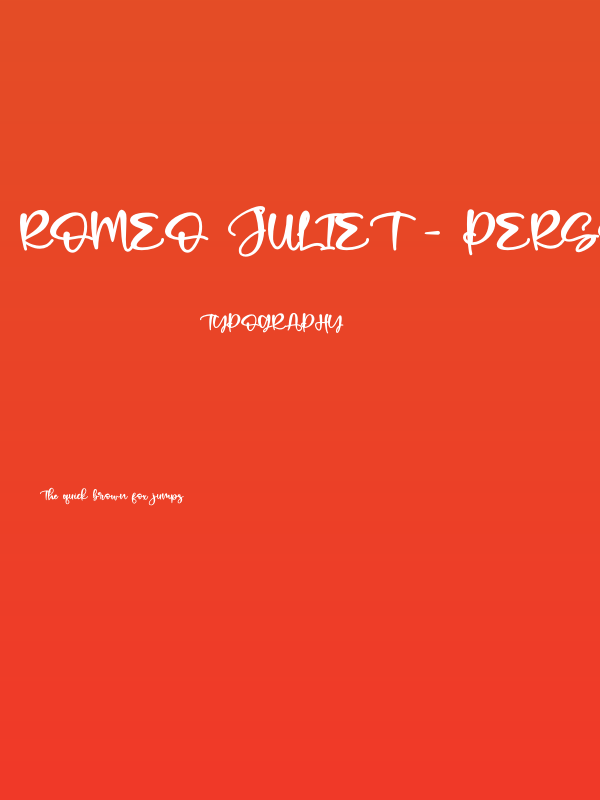 Romeo Juliet - Personal Use Poster