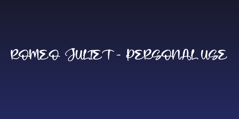 Romeo Juliet - Personal Use Social Header