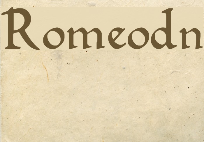 Romeodn Font examples