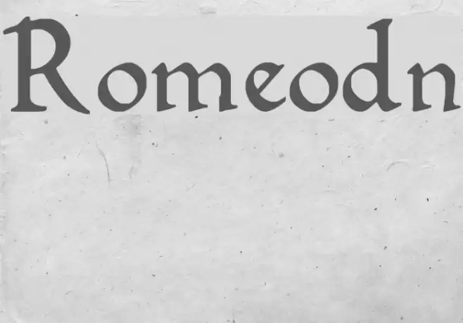 Romeodn Font examples