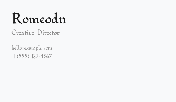 Romeodn Business Card