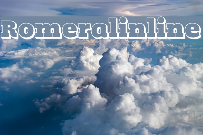 Romeralinline Font examples