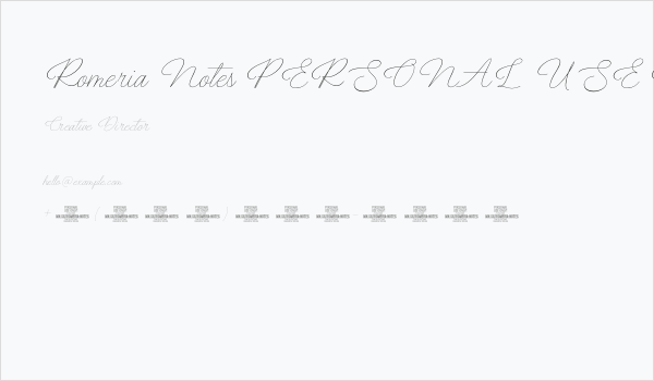 Romeria Notes PERSONAL USE Regular Business Card